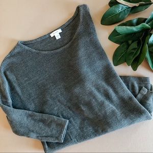 J. Jill Pure Jill Linen Blend Petite Side Notched Sweater Top